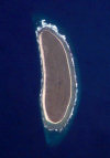 Howland Island: satelitte image - photo by NASA, Johnson Space Center, Earth Sciences and Image Analysis Laboratory (in P.D.)