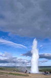 Iceland - Strokkur: geyser eruption - Hvt River geothermic region - photo by W.Schipper
