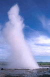 Iceland - Strokkur: the geyser erupts every 5-10 minutes - photo by W.Schipper
