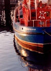 Reykjavik: reflections - trawler in the fishing harbour (Akranes) (photo by M.Torres)