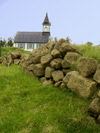 Iceland Church and stone wall, Pingvelier (photo by B.Cain)
