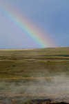 Iceland Rainbow near Geyser - Haukadalur valley - photo by W.Schipper