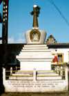 India - Darjeeling (West Bengal): Ghoom Monastery - Yiga Choeling Buddhist Monastery - stupa in memory of Lama Ven Dhardo Tulku - photo by J.Kaman