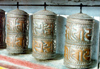 India - Darjeeling (West Bengal): Ghoom Monastery - Yiga Choeling Monastery - Buddhist prayer wheels - photo by J.Kaman