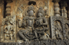 India - Halebeed (Karnataka): Shiva and his wife Parvati - religion - Hinduism - Hindu mythology - Itihasa - Hoysaleshvara temple - photo by W.Allgwer