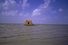 India - Gujarat: the coast of after a tsunami - isolated house ruins - photo by E.Petitalot