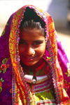 India - Gujarat, India: Harijan girl with pierced nose and typical jewels and clothes - photo by E.Petitalot