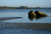India - Goa: rocks - Palolem Beach - photo by M.Wright