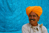 Jodhpur, Rajasthan, India: man with handlebar moustache and turban - photo by M.Wright
