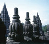 Java - Borobudur: stupas - Mahayana Buddhist monument - photo by M.Sturges
