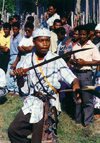 Indonesia - Gorong island (Watubela islands, Moluccas): performer with sabre - photo by G.Frysinger