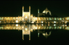 Iran - Isfahan: Imam Mosque - Masjed-E Emam - reflection in the pond - nocturnal - Naghsh-i Jahan Square - photo by W.Allgower