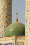 Iran - Shiraz: green dome of a modern Mosque - photo by M.Torres