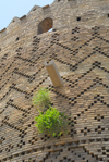 Iran - Shiraz: brickwork detail - textured brick patterning - Karim Khan Zand citadel - photo by M.Torres