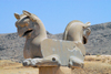 Iran - Persepolis: statue of double headed Homa - photo by M.Torres
