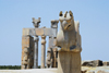Iran - Persepolis: Gate of all the Nations and double-headed Homa bird - photo by M.Torres