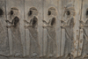 Iran - Persepolis: Apadana - soldiers of the Achaemenid empire - photo by M.Torres