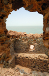 Iran - Hormuz island: Strait of Hormuz seen from the Portuguese castle - photo by M.Torres