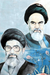 Iran - Tehran - Supreme Leaders of Iran - Ayatollahs Ali Khamenei and Ruhollah KhomeiniIran - photo by M.Torres