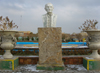 Tabriz - East Azerbaijan, Iran: bust of the Iranian Azeri poet Mohammad-Hossein Shahriar near the Maqbaratoshoara - photo by N.Mahmudova