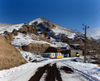 Kandovan, Osku - East Azerbaijan, Iran: snow covered road - village entrance - photo by N.Mahmudova