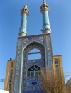 Yazd, Iran: Hazireh Mosque - portal with dazzling tile work - photo by N.Mahmudova