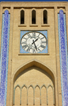 Yazd, Iran: Clock tower - detail - photo by N.Mahmudova