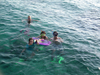 Israel - Eilat: on vacation - swimmers - photo by Efi Keren