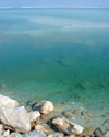 Israel - Dead sea: salt boulders and emerald waters - photo by Efi Keren