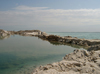 Israel - Dead sea: salt island - lagoon - photo by Efi Keren