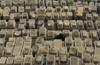 Israel - Jerusalem - Jewish cemetery - Mount of the Olives - packed tombs - photo by Walter G. Allgwer