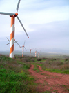 Golan Heights, Israel: wind turbines - wind power units - WPU - photo by E.Keren