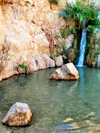 Ein Gedi oasis and National Park, South district, Israel: Shulamit waterfall - Nachal David stream - photo by E.Keren
