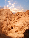 Ein Gedi oasis and National Park, South district, Israel: sky and the rocky Judean desert - photo by E.Keren