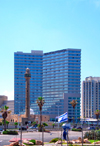 Tel Aviv, Israel: David Intercontinental Hotel, Dan Panorama Hotel and Hassan Bek Mosque - Kaufman St - photo by E.Keren