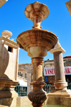 Jerusalem, Israel: Muristan ornamental fountain and market, Suq Aftimos - the fountain honors Sultan Abed al-Hamid II - Muristan, Christian quarter - photo by M.Torres