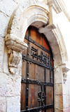 Jerusalem, Israel: Via Dolorosa - Station 6, door of the Greek Catholic chapel - Church of the Holy Face and Saint Veronica, administered by the Little Sisters of Jesus - photo by M.Torres