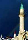 Israel - Akko / Acre: Sinan Pasha mosque - rainbow - Unesco world heritage site - photo by J.Kaman