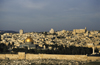 Jerusalem / Al-Quds: skyline, walls, cemetery and Dome of the Rock - photo by Walter G. Allgwer