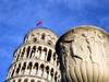Italy / Italia - Pisa: classical vase and the tower (photo by M.Bergsma)