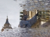Italy / Italia - Rome: water - reflection on a puddle - statue of Liberty - pavement - photo by Emanuele Luca