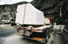 Italy / Italia - Tuscany / Toscana - Carrara: marble blocks on a truck head for the hrbour for export (photo by W.Schmidt)