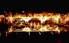 Italy / Italia - Rome / Roma / FCO / CIA (Lazio): San Angelo bridge - river / fiume Tevere - Ponte S. Angelo - the Tiber rests a night before the Tyrrhenian Sea - photo by M.Torres