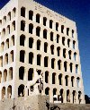 Italy / Italia - Rome: Mussolini's Square Coliseum / Colosseo Quadrato - Palazzo della Civilt del Lavoro (at EUR - Esposizione Universale Roma) - Fascist architecture - designed by Giovanni Guerrini - photo by M.Torres