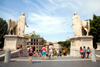Rome, Italy: Castor and Pollux - view from Piazza Campidoglio - photo by I.Middleton