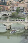 Rome, Italy - Vittorio Emanuele II and Principe Amedeo bridges - river Tiber / Tevere - photo by A.Dnieprowsky / Travel-images.com