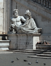 Rome, Italy: Tiber holding a cornucopia in Palazzo Senatorio, sculpture by by Giacomo Antonio Fancelli - Campidoglio - photo by A.Dnieprowsky / Travel-images.com