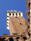 Italy / Italia - Siena  (Toscany / Toscana) / FLR : under Torre del Mangia - Mangia tower - Unesco world heritage site - photo by M.Bergsma
