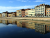 Pisa, Tuscany - Italy: reflections in the Arno River - photo by M.Bergsma