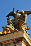 Rome, Italy: MC3_4256 Roma - Monument of Vittorio Emanuele II - The Vittoriano - gilded bronze sculpture - 'Il pensiero', by Giulio Monteverde - photo by M.Torres